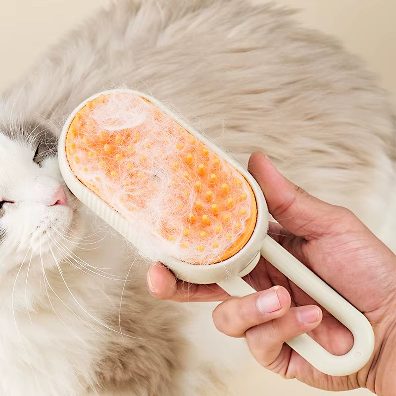 Cat Steam Brush Dog Steamy Hair Comb 3 in 1 Electric Spray Brush for Massage Pet Grooming Hair Removal Comb anti Flying Brushs